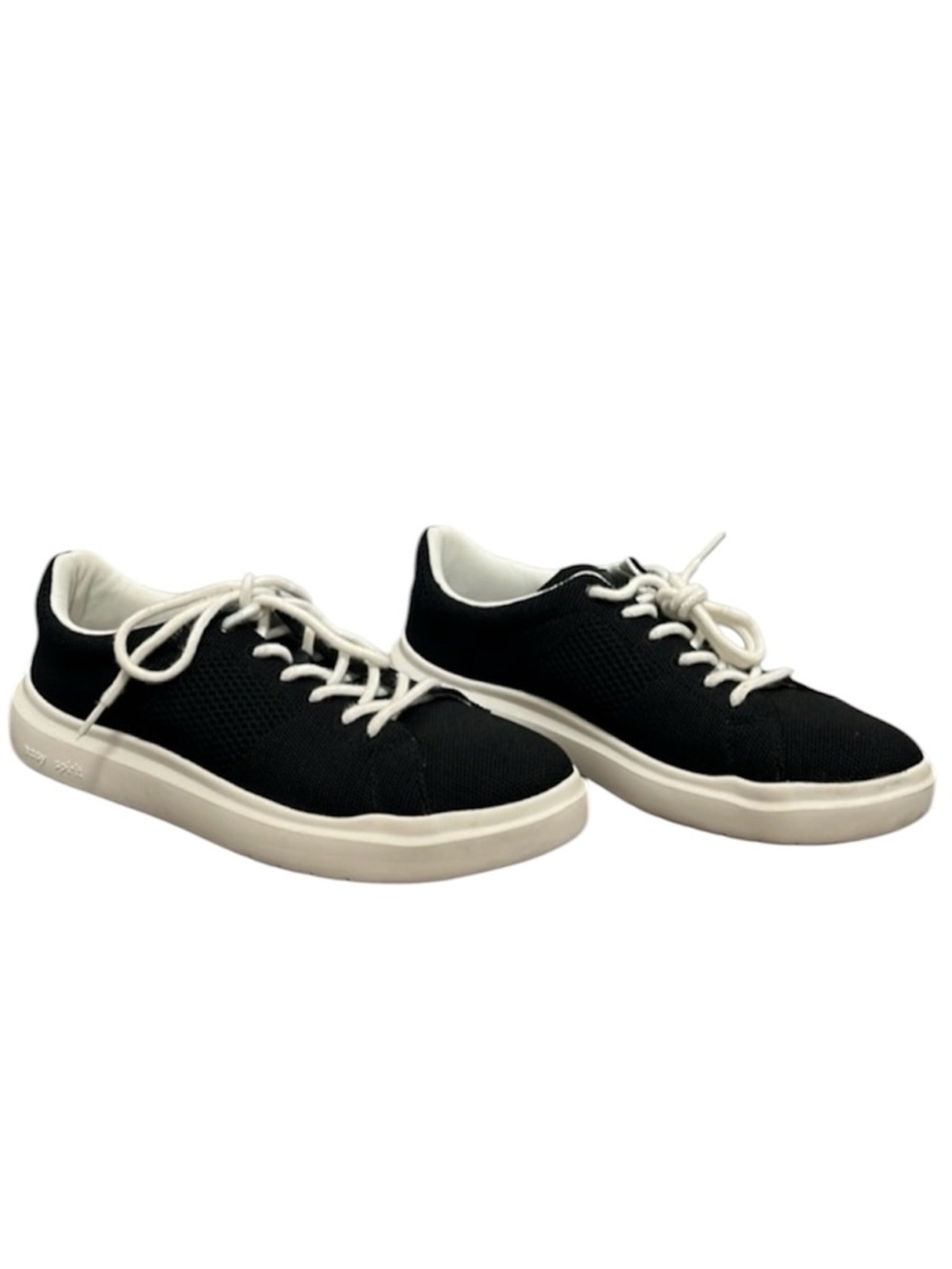Easy Spirit Men’s 8.5 Black Knit Lace-Up Comfort Sneakers